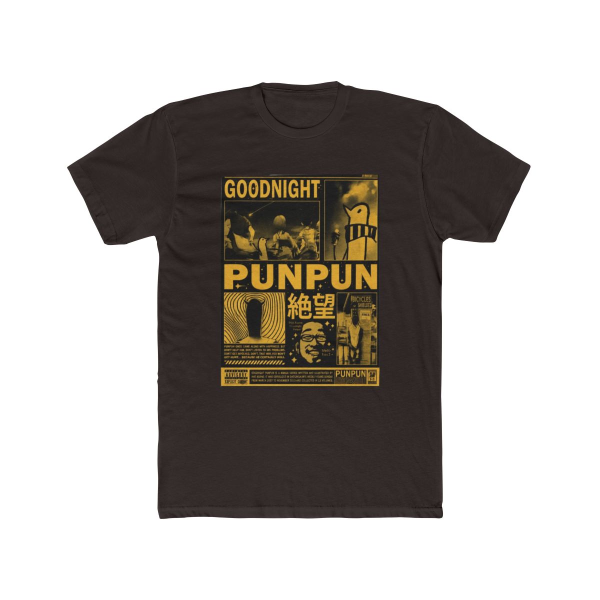 Goodnight Punpun Night Vibe Manga Panel Graphic Tee | Yeager Apparel | Oyasumi Punpun - alternate angle 3, merchandise