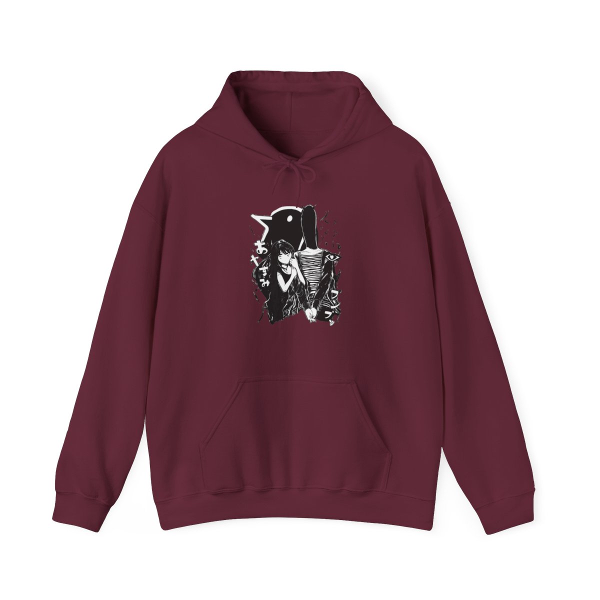 WBLXYMDP Omori Oyasumi Punpun Merch Men/Women Hoodie Long sleeve Hooded (Black,XX-Small) - alternate angle 3, merchandise