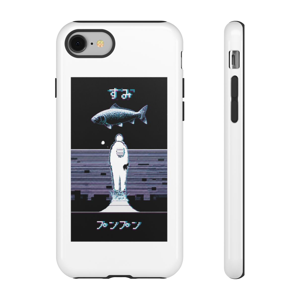 Glitch Oyasumi Punpun Black Iphone Case - Official phone-cases merchandise
